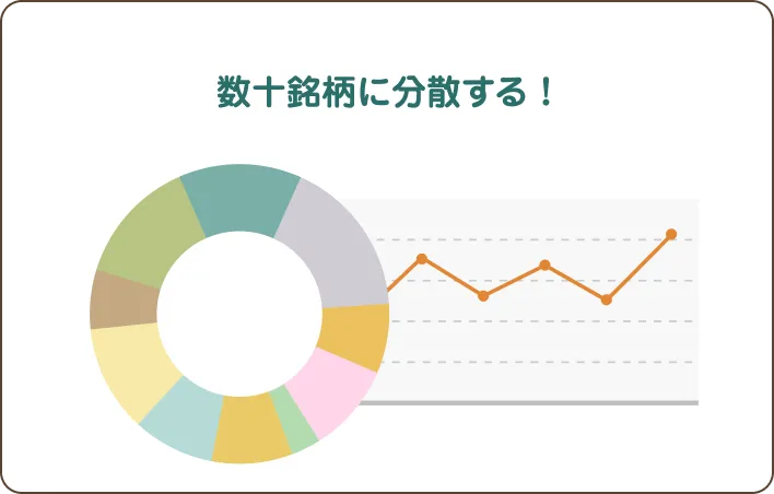 数十銘柄に分散する！